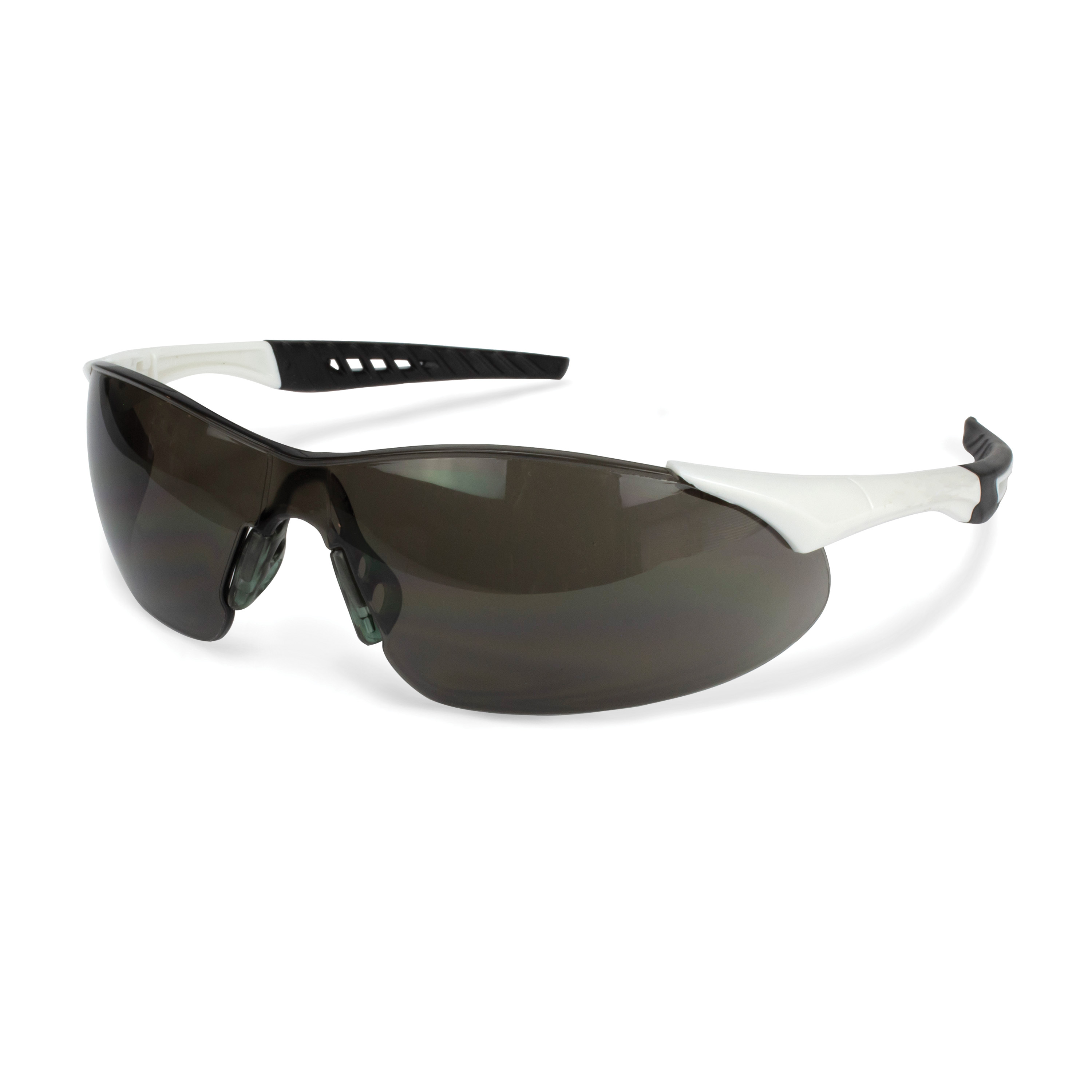 SMK AF SAFETY GLASSES w/ WHT FRAME