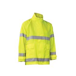 MD HI-VIS GRN PVC/NYL RW25 RAIN JACKET