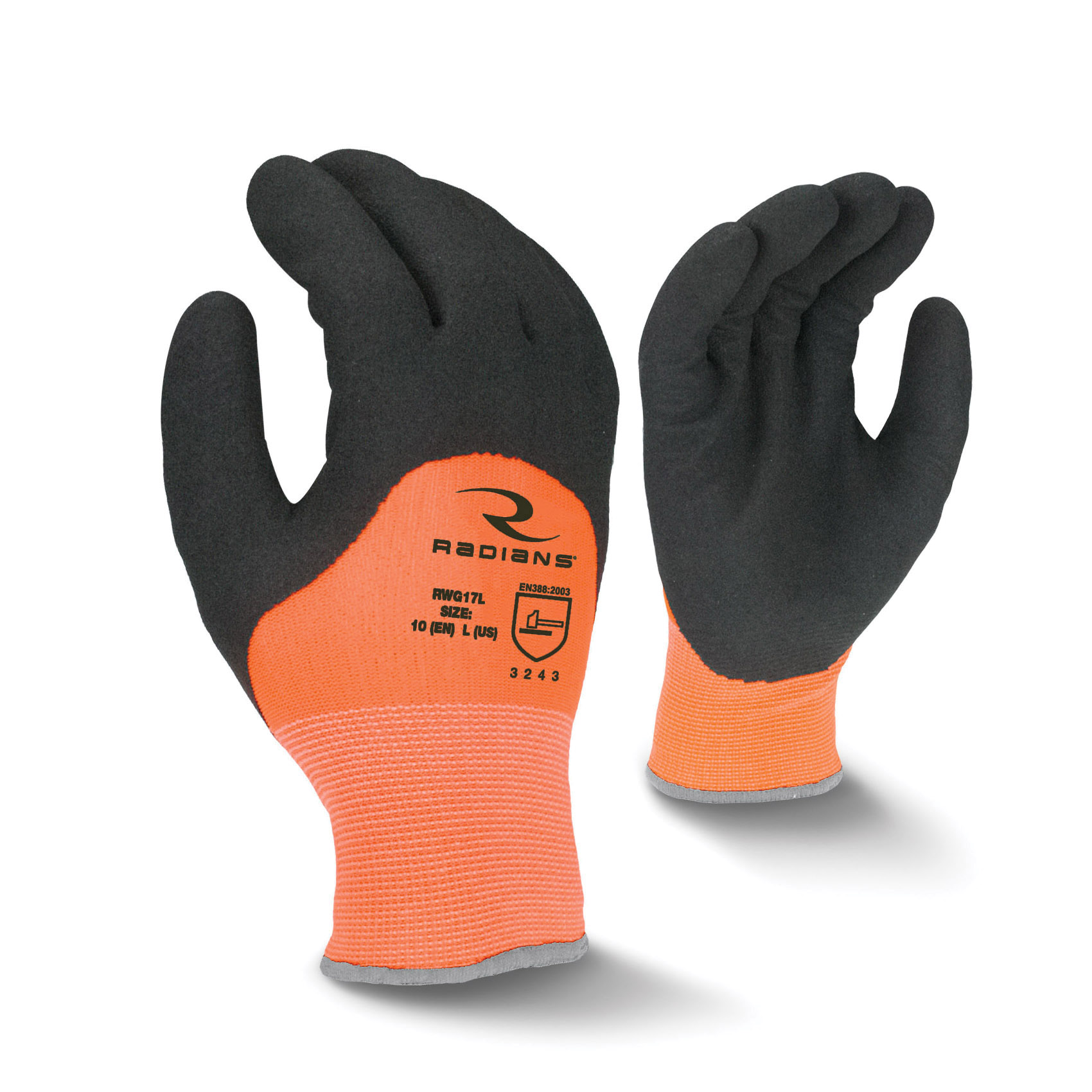 XL ORG NYL/2PLY 3/4DIP LATEX COLD GLOVE