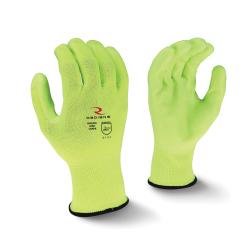 2XL HI-VIS YEL SHELL/PU PALM WORK GLOVE
