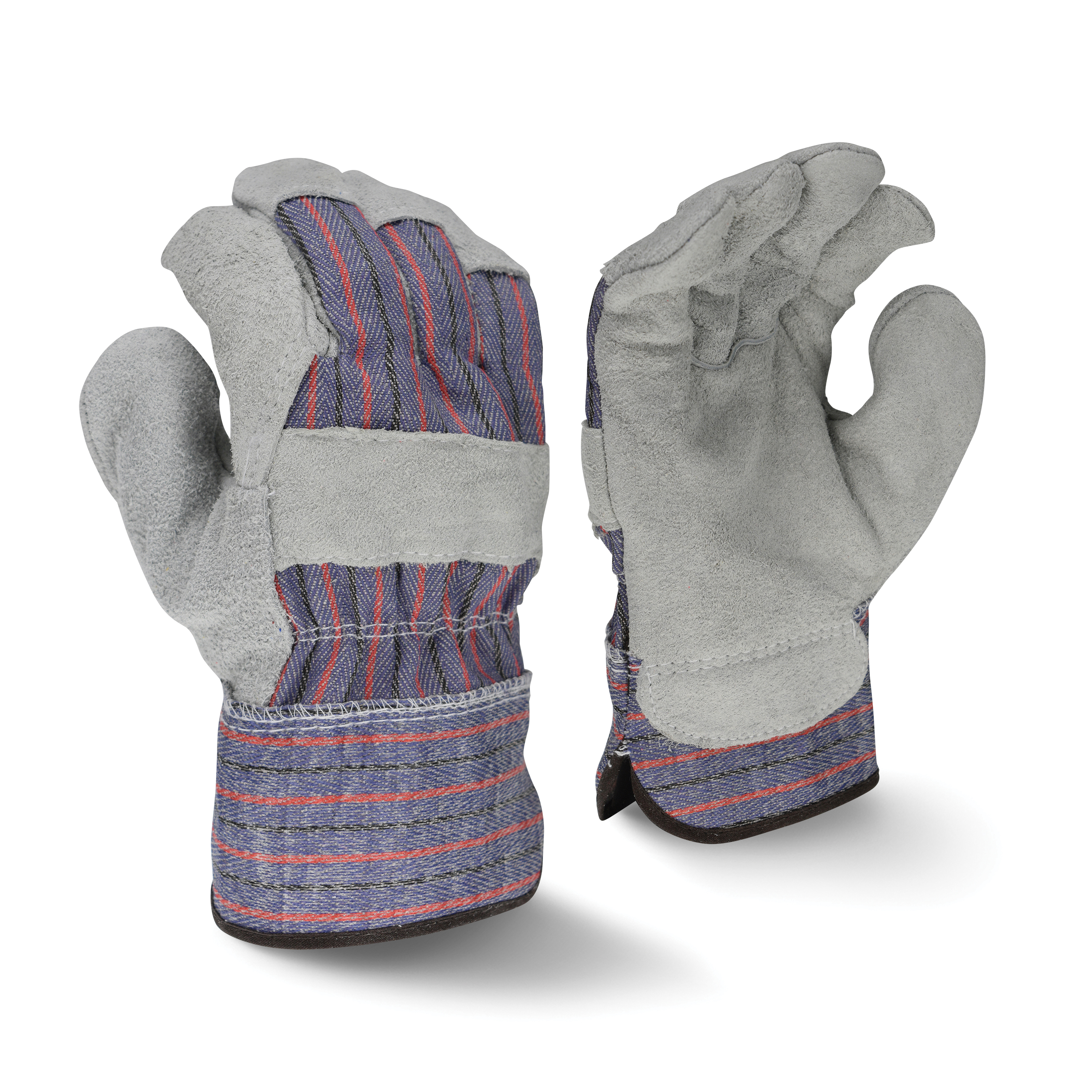 LG GRY GRY SPLT LEATHER GLOVE