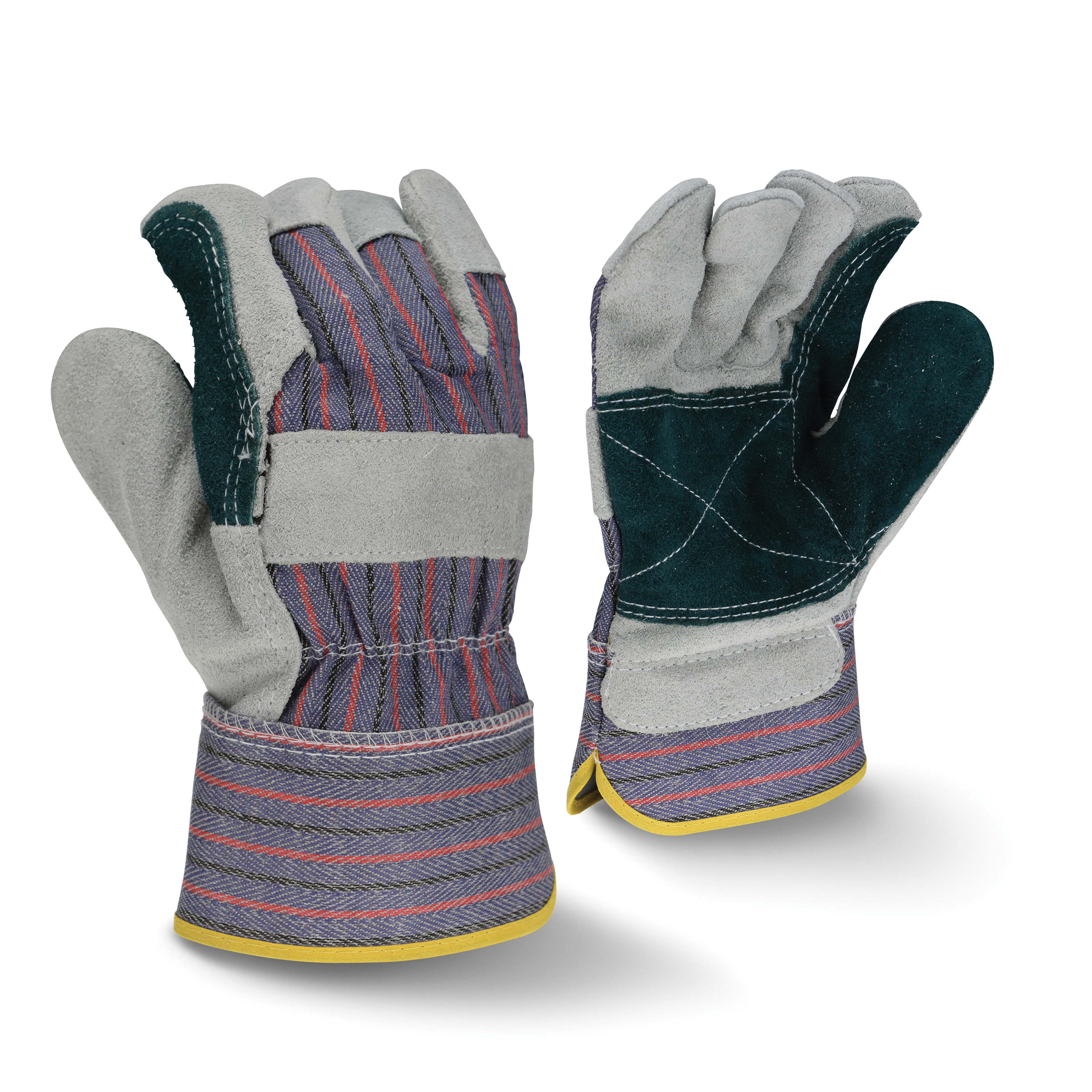 LG GRY JOINT PALM LEATHER GLOVE