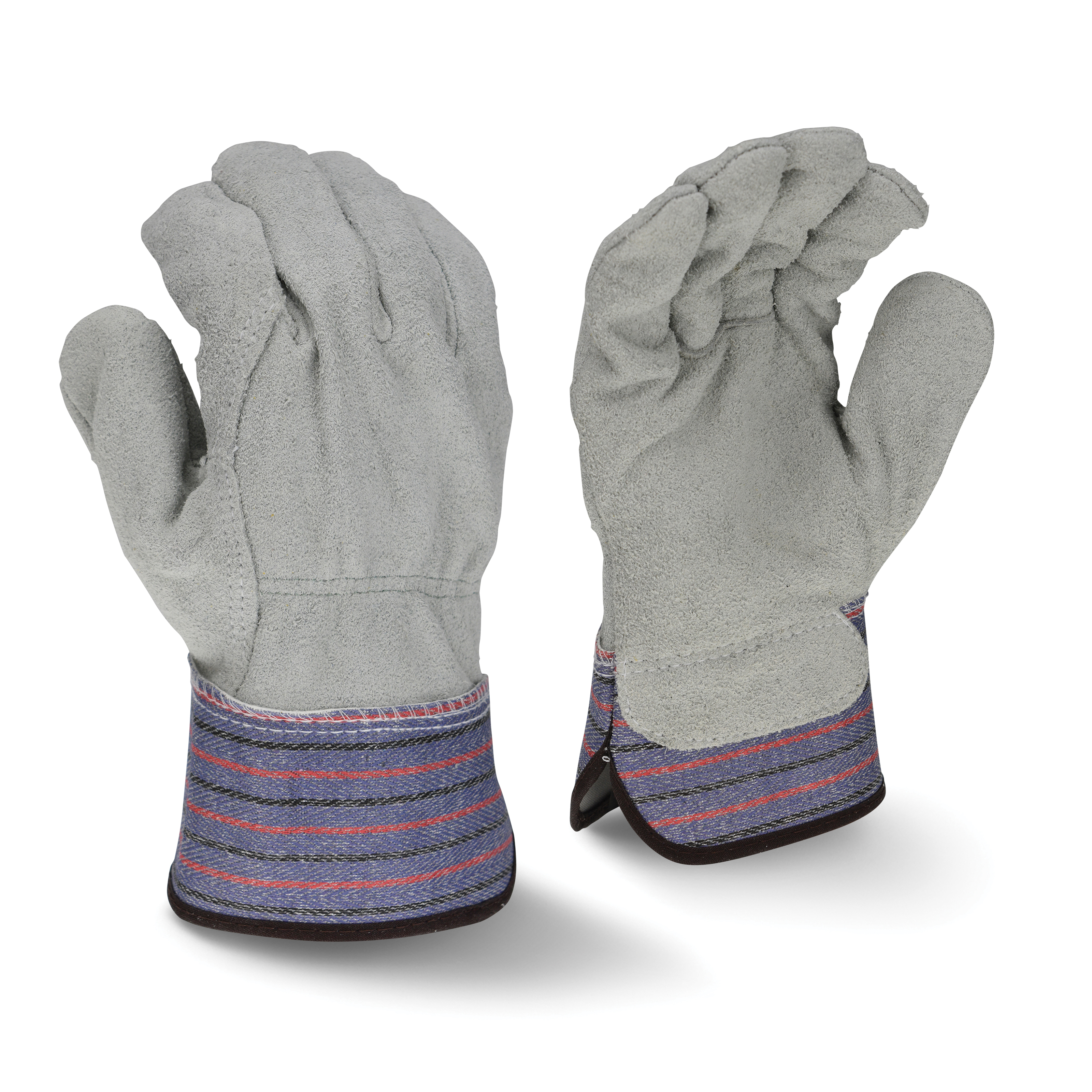 LG GRY REG SHOULDER SPLT COW GLOVE