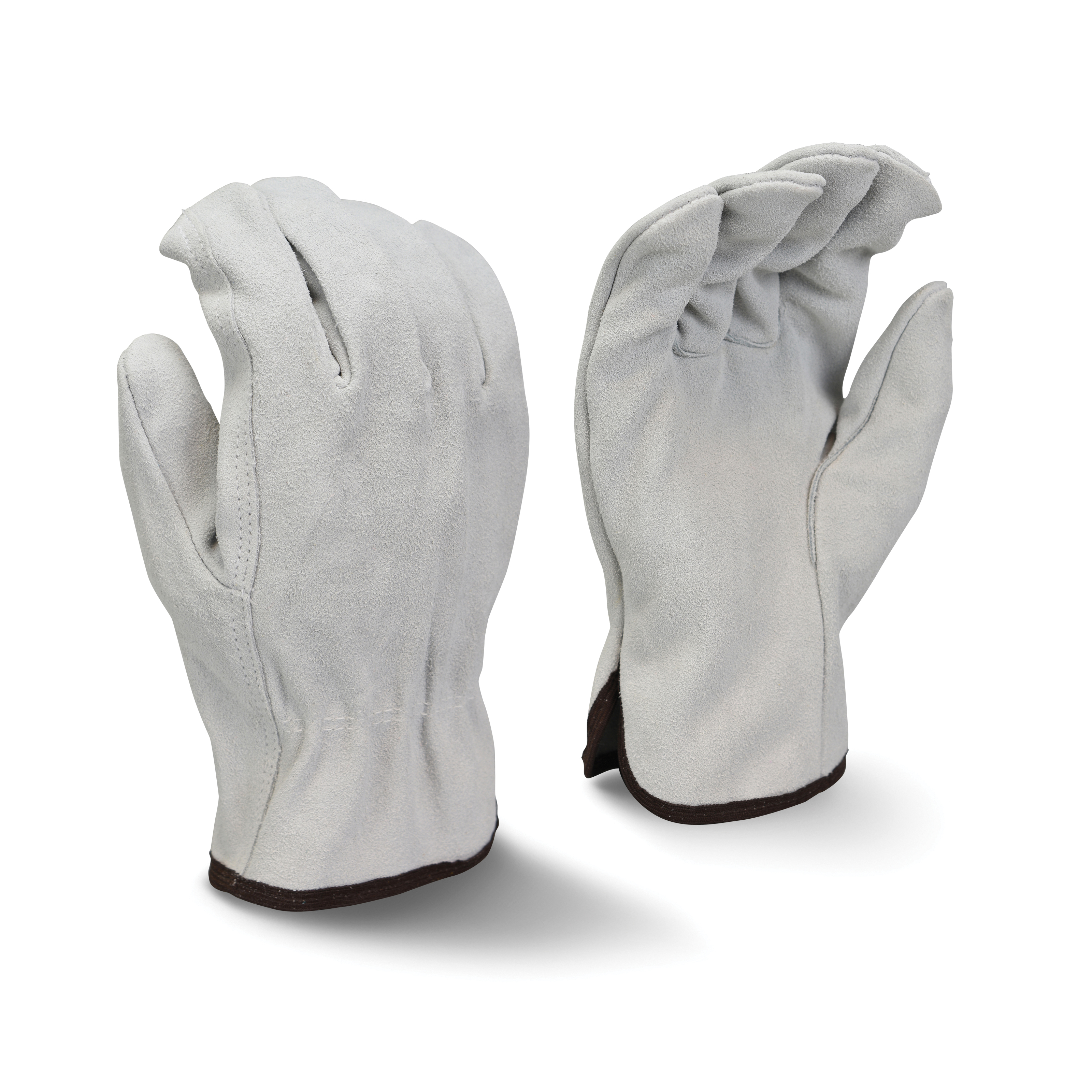 LG GRY SPLT COW LEATHER DRIVER GLOVE