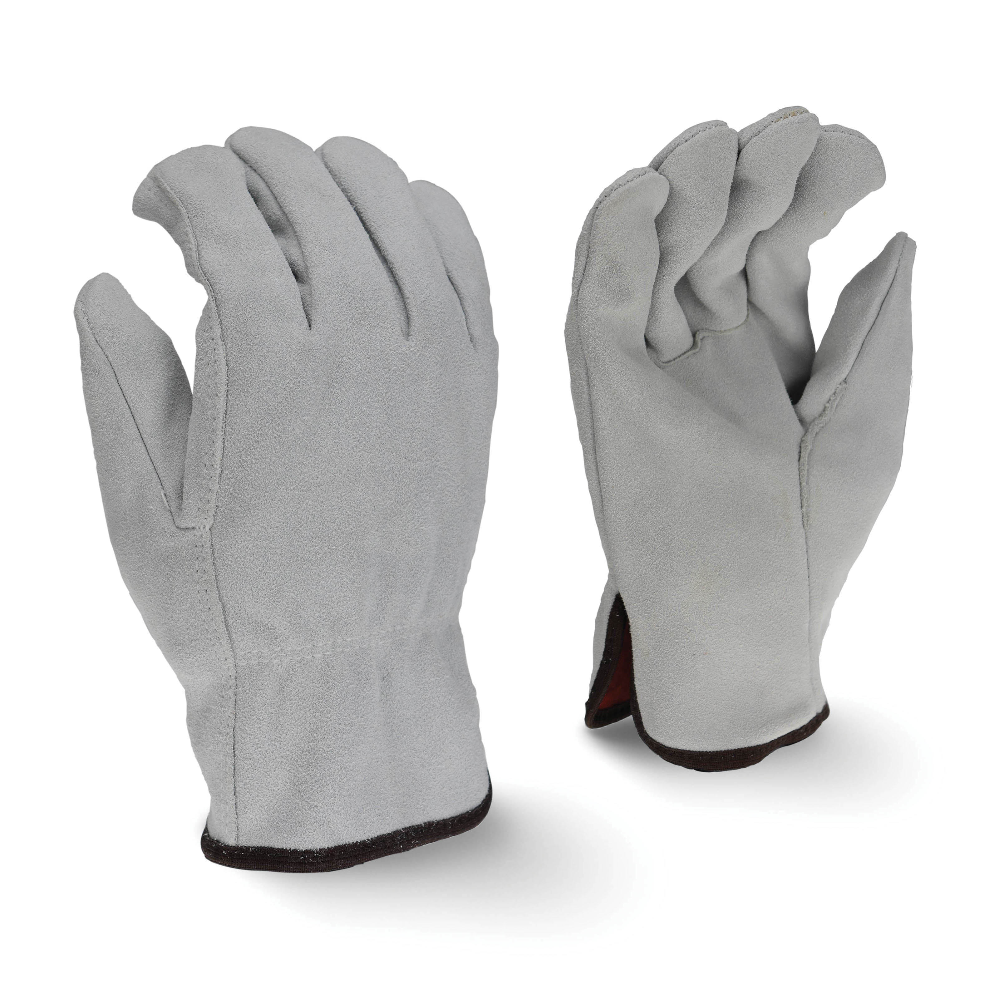 LG GRY SPLT COW LEATHER DRIVER GLOVE