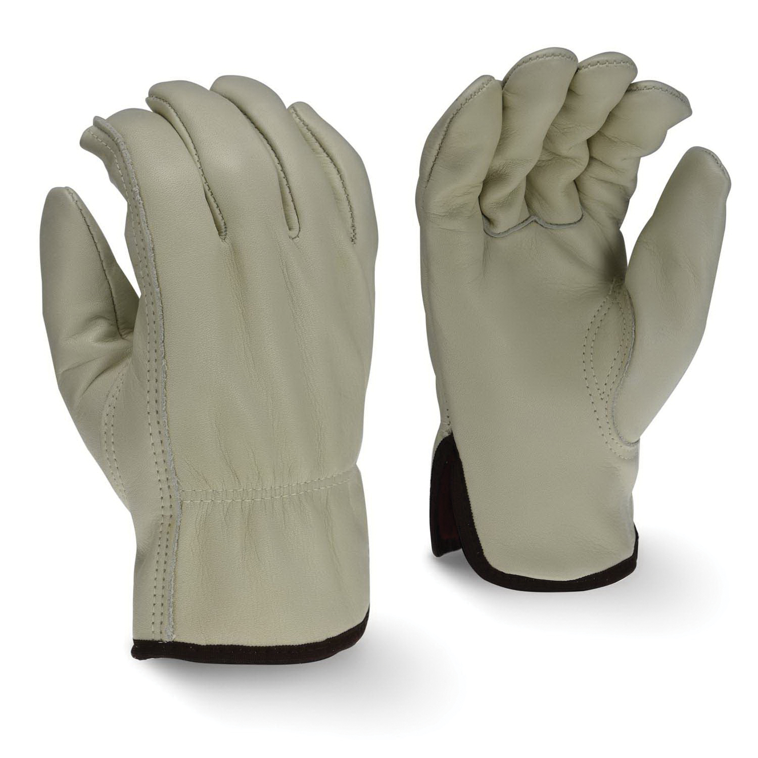 LG GRY COW LEATHER DRIVER GLOVE