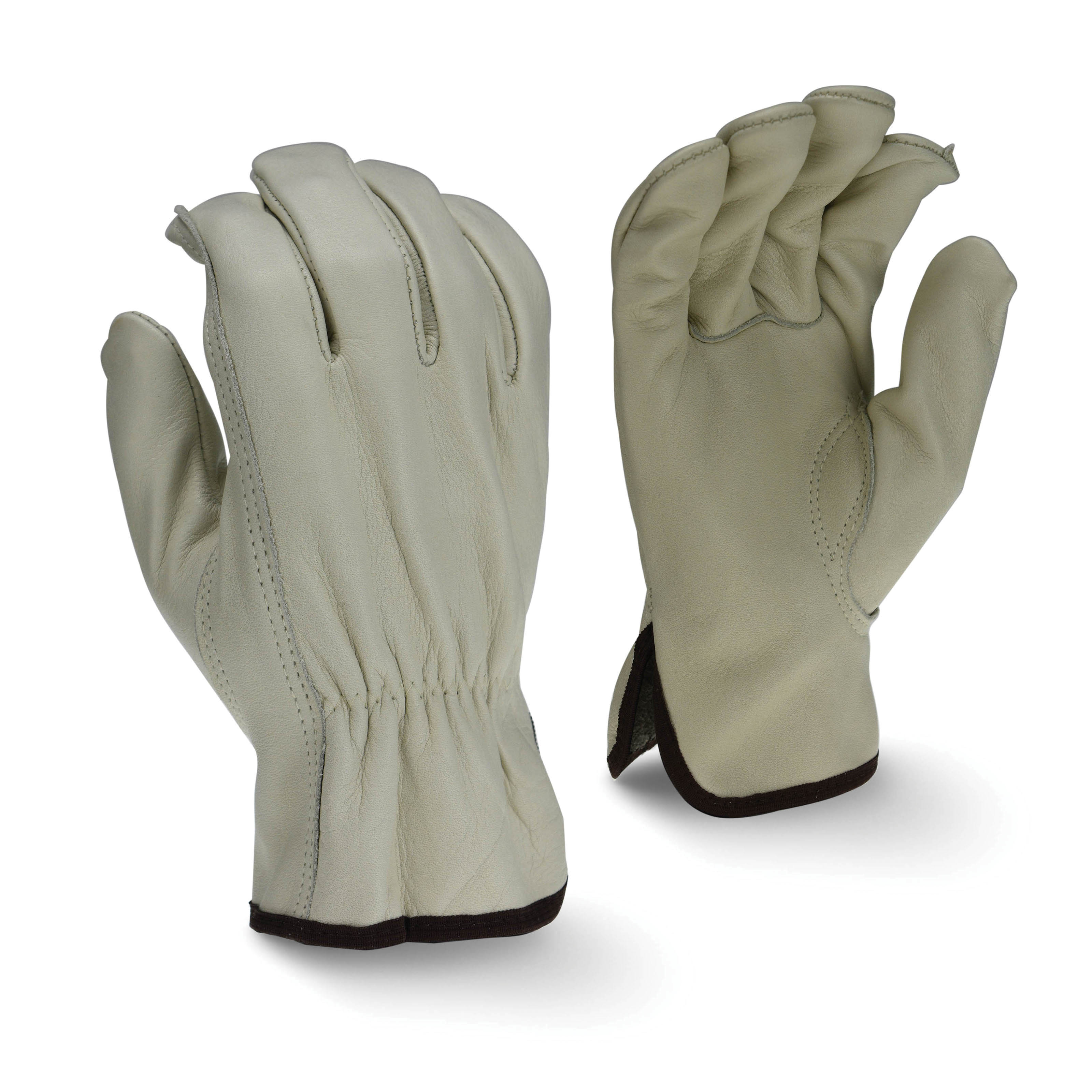 LG GRY COW LEATHER DRIVER GLOVE