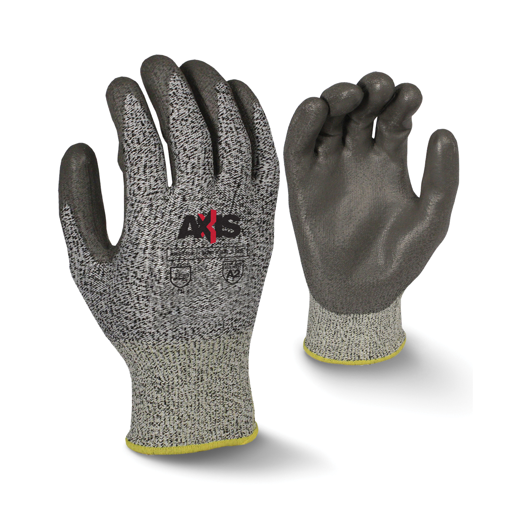LG GRY HPPE/PU AXIS A2 CUT GLOVE