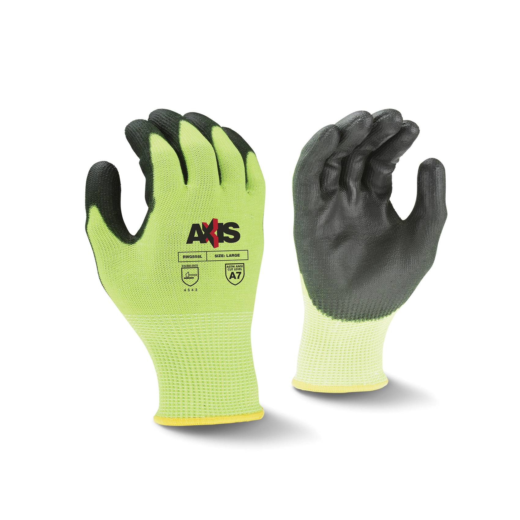 MD HI-VIS LIME HPPE/PU AXIS A8 GLOVE