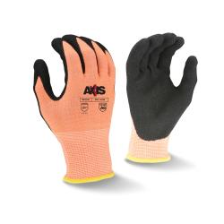 XSM HI-VIS ORG HPPE/SANDY NITRILE GLOVE