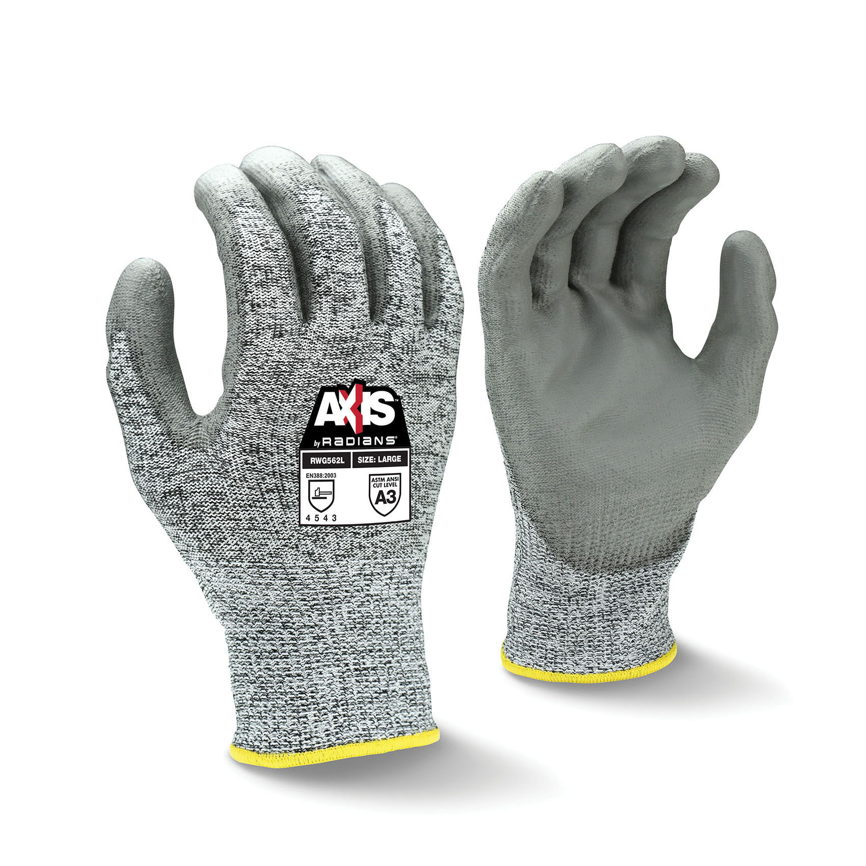 LG GRY HPPE/PU AXIS A3 GLOVE