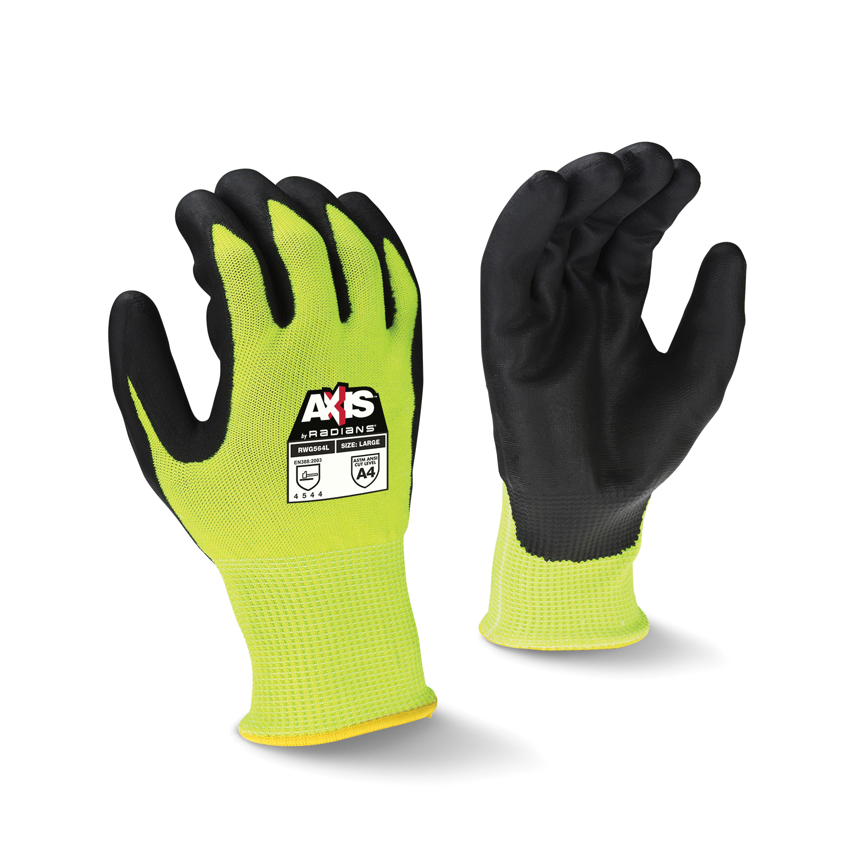 LG YEL HI-VIS AXIS A4 GLOVE