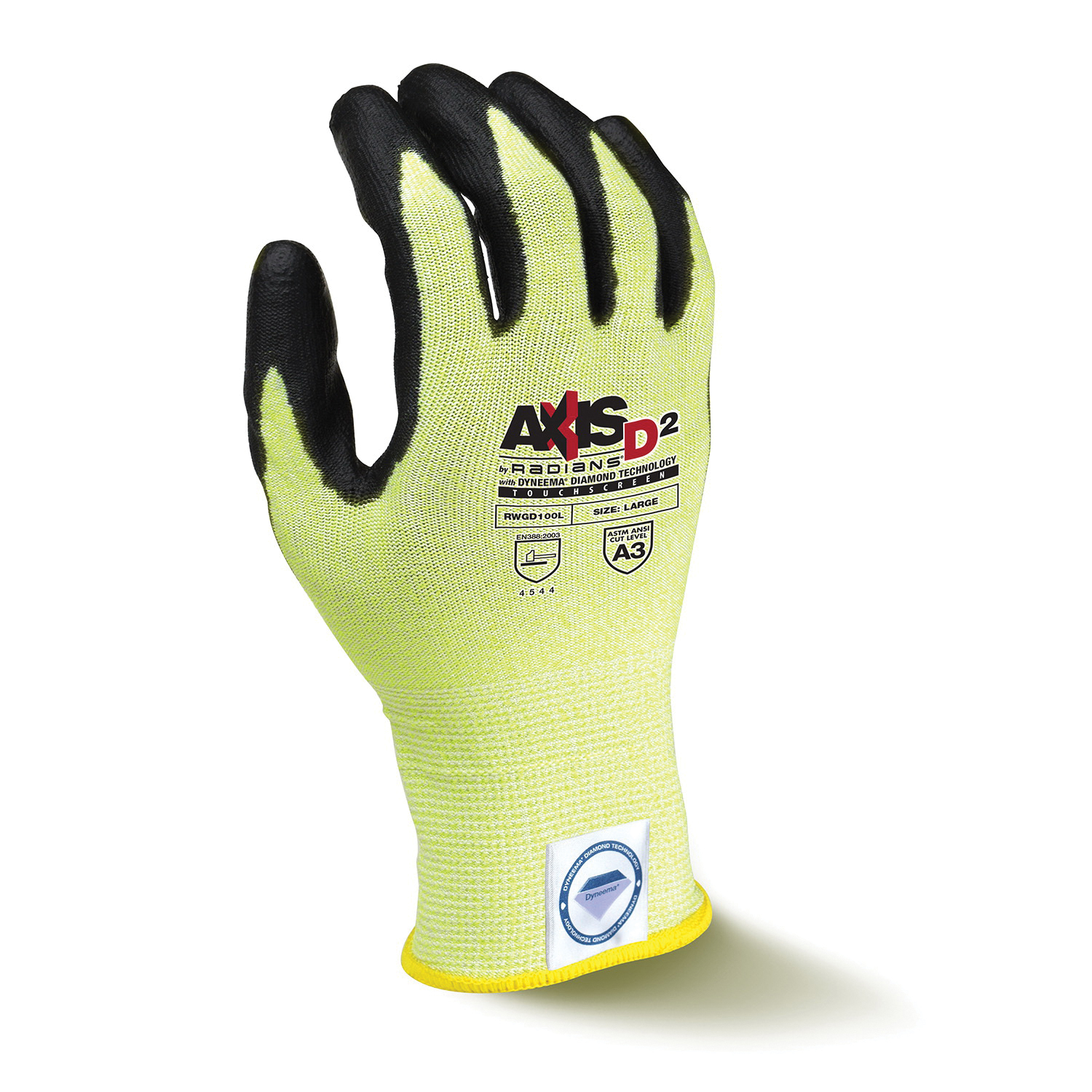 LG HI-VIS YEL A3 TOUCHSCREEN GLOVE