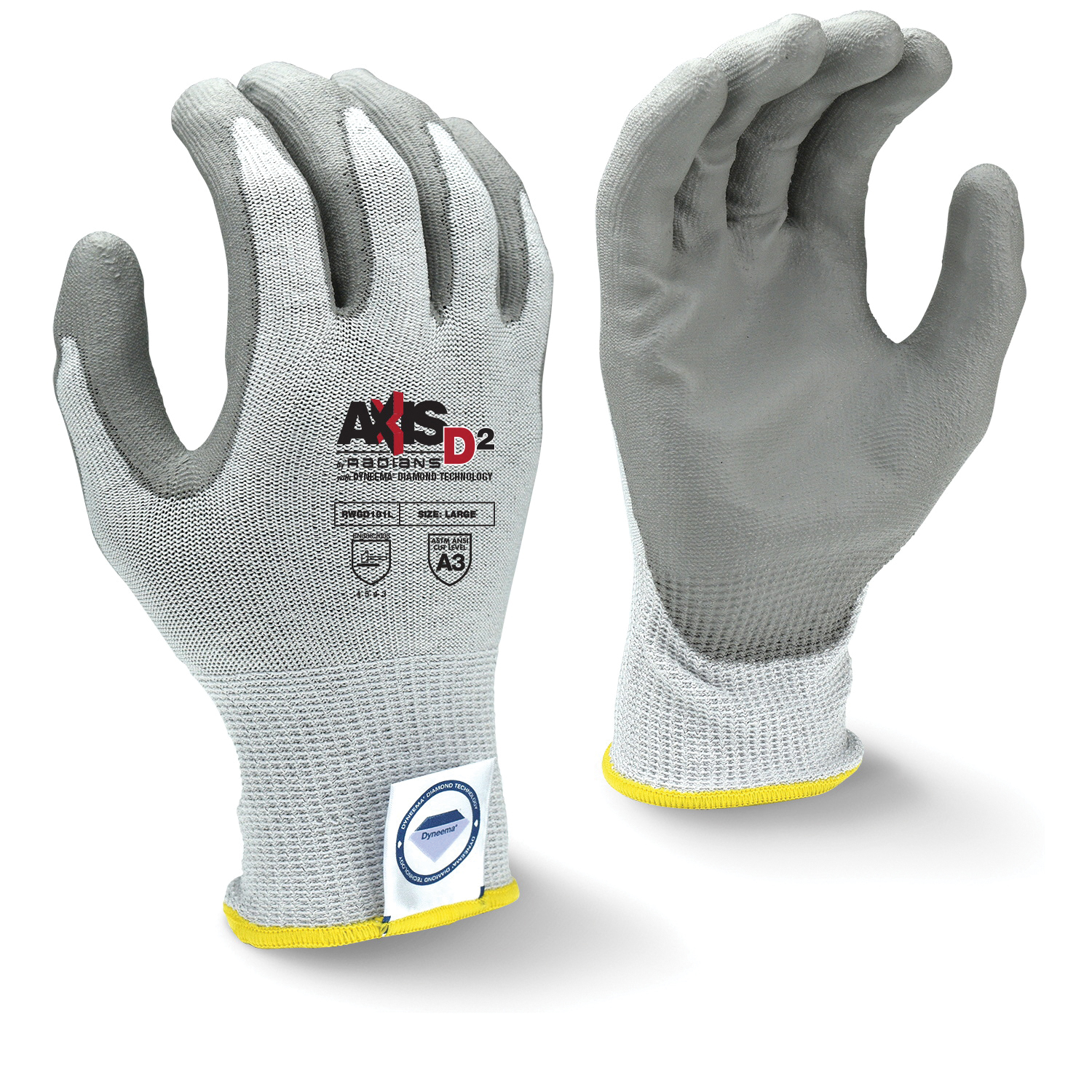 XSM LT GRY DYNEEMA/PU A3 GLOVE