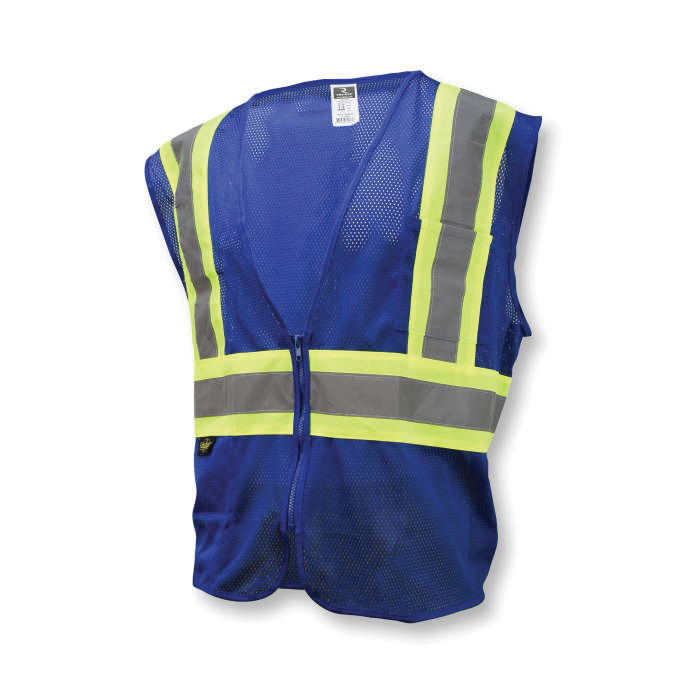 SM BL CLASS1 ECONOMY ZIPPER SAFETY VEST