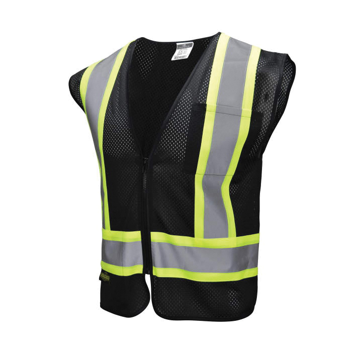 SM BL CLASS1 ECONOMY ZIPPER SAFETY VEST