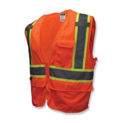 4XL HI-VIS ORG CLASS2 SURVEYOR VEST