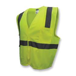 5XL HI-VIS GRN ECON SOLID CLASS2 VEST