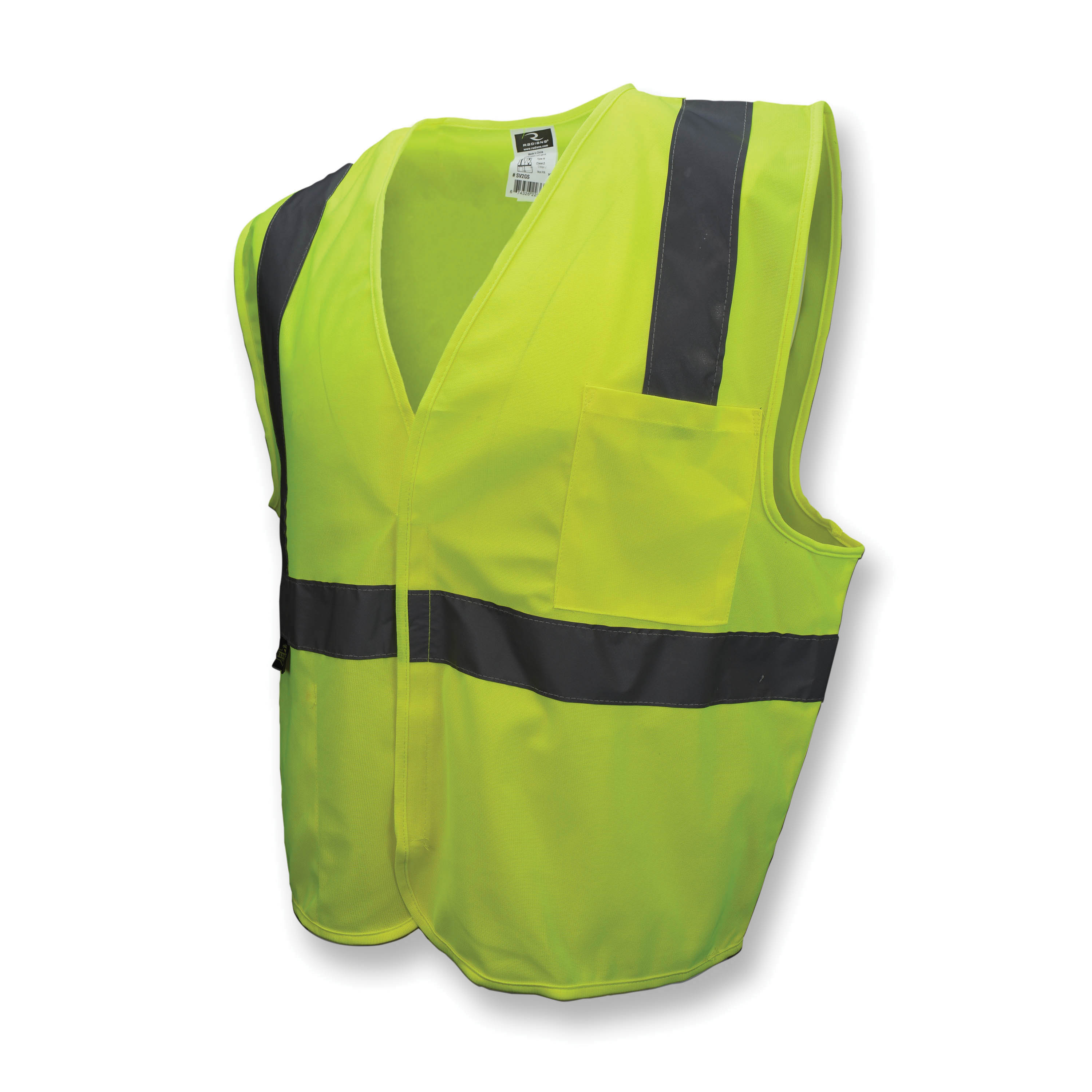 SM HI-VIS GRN ECON SOLID CLASS2 VEST