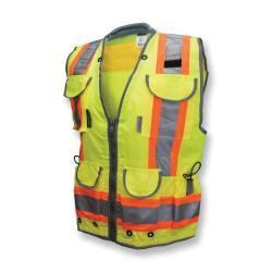 LG 2TONE HVY WOVEN ENGINEER VEST