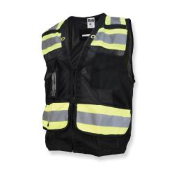 XL BLK CLASS1 HD SURVEYOR VEST
