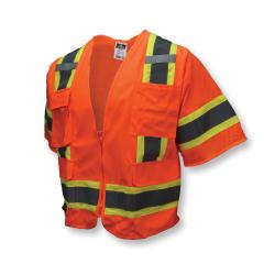 4XL ORG 2TONE SURVEYOR CLASS3 VEST