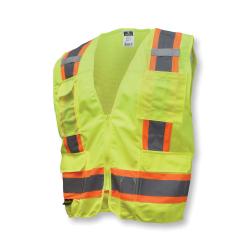 3XL GRN SOLID/MESH VEST w/ CONTRAST