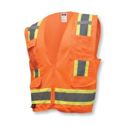2XL ORG SOLID/MESH VEST w/ CONTRAST