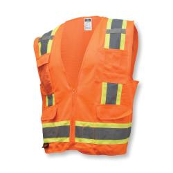 3XL ORG SOLID/MESH VEST w/ CONTRAST