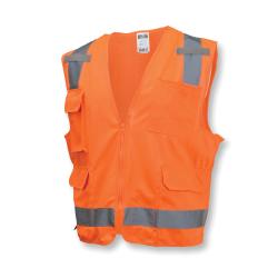 LG HI-VIS ORG CLASS2 SURVEYOR VEST