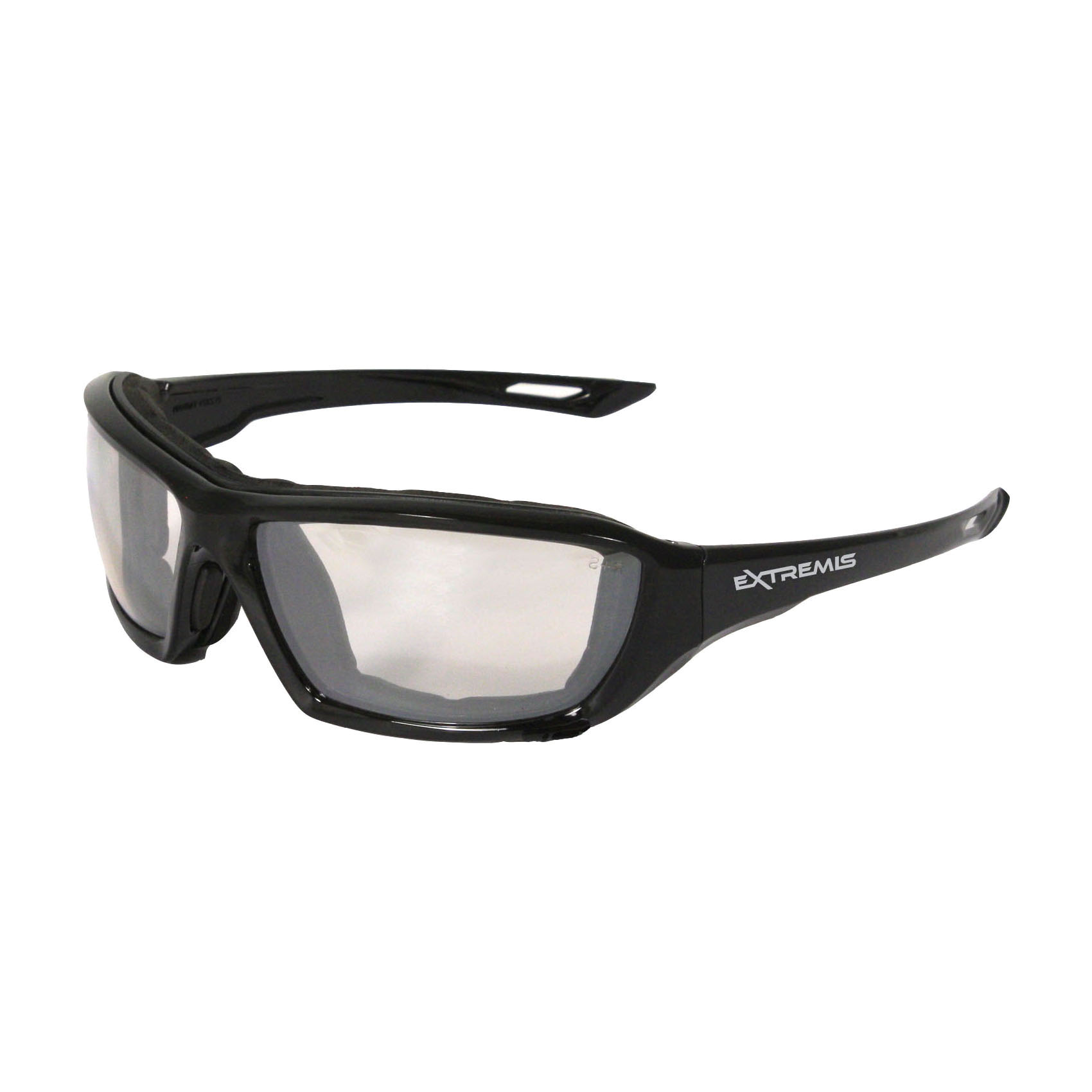 I/O POLY SAFETY GLASSES w/ BLK FRAME