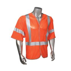 4XL HI-VIS ORG CLASS3 H&L FRONT VEST