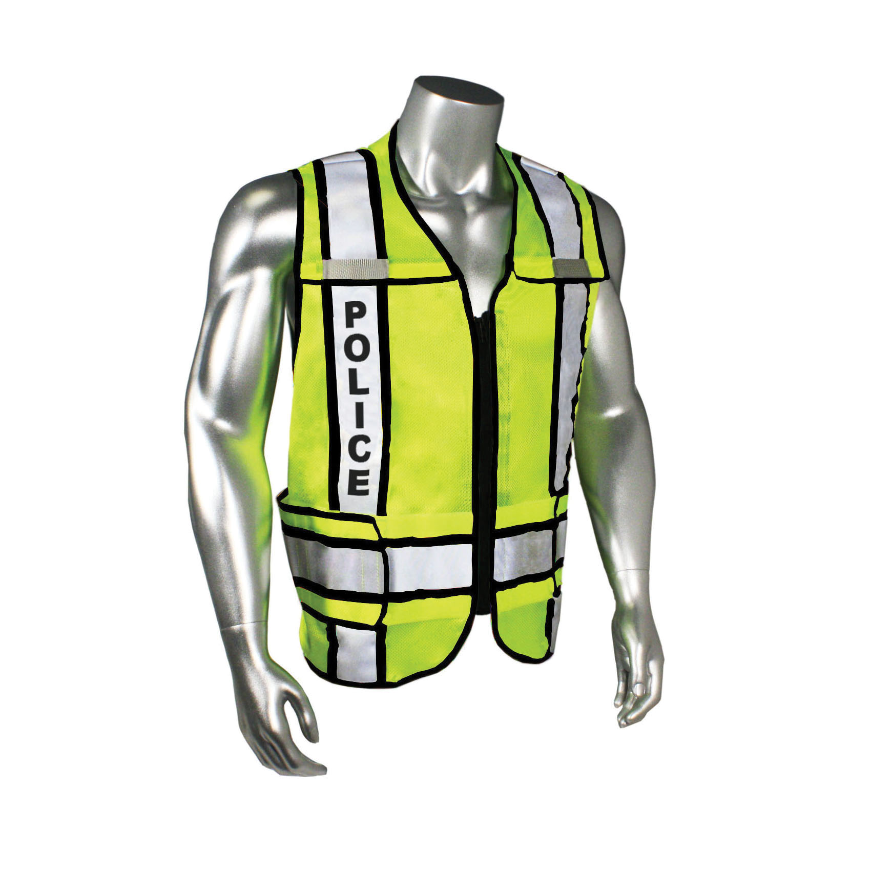 2XL-4XL HI-VIS GRN 2TONE CLASS2 VEST