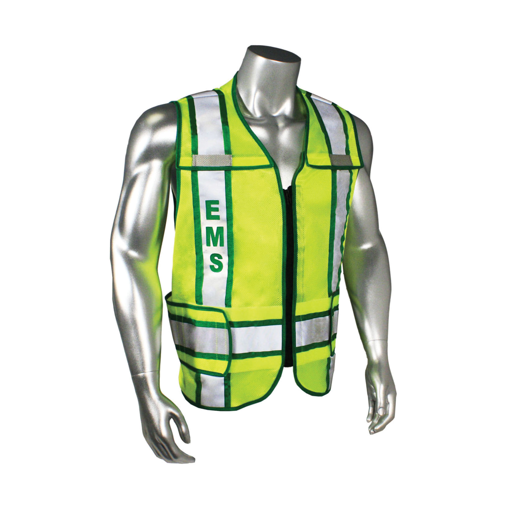 2XL-4XL HI-VIS GRN 2TONE CLASS2 VEST