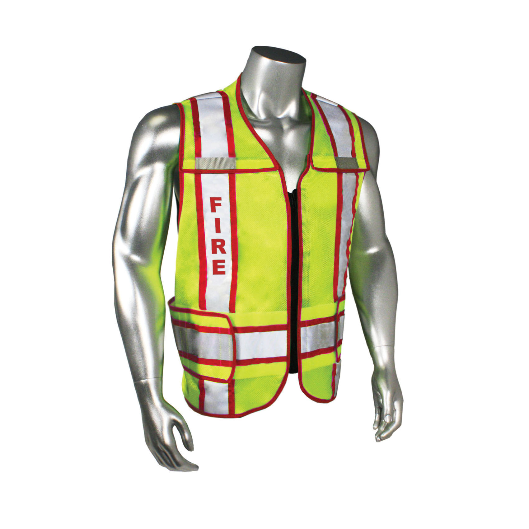 2XL-4XL HI-VIS GRN 2TONE CLASS2 VEST