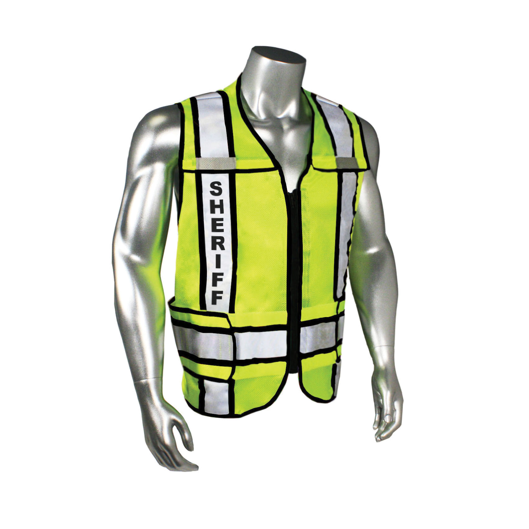 2XL-4XL HI-VIS GRN 2TONE CLASS2 VEST