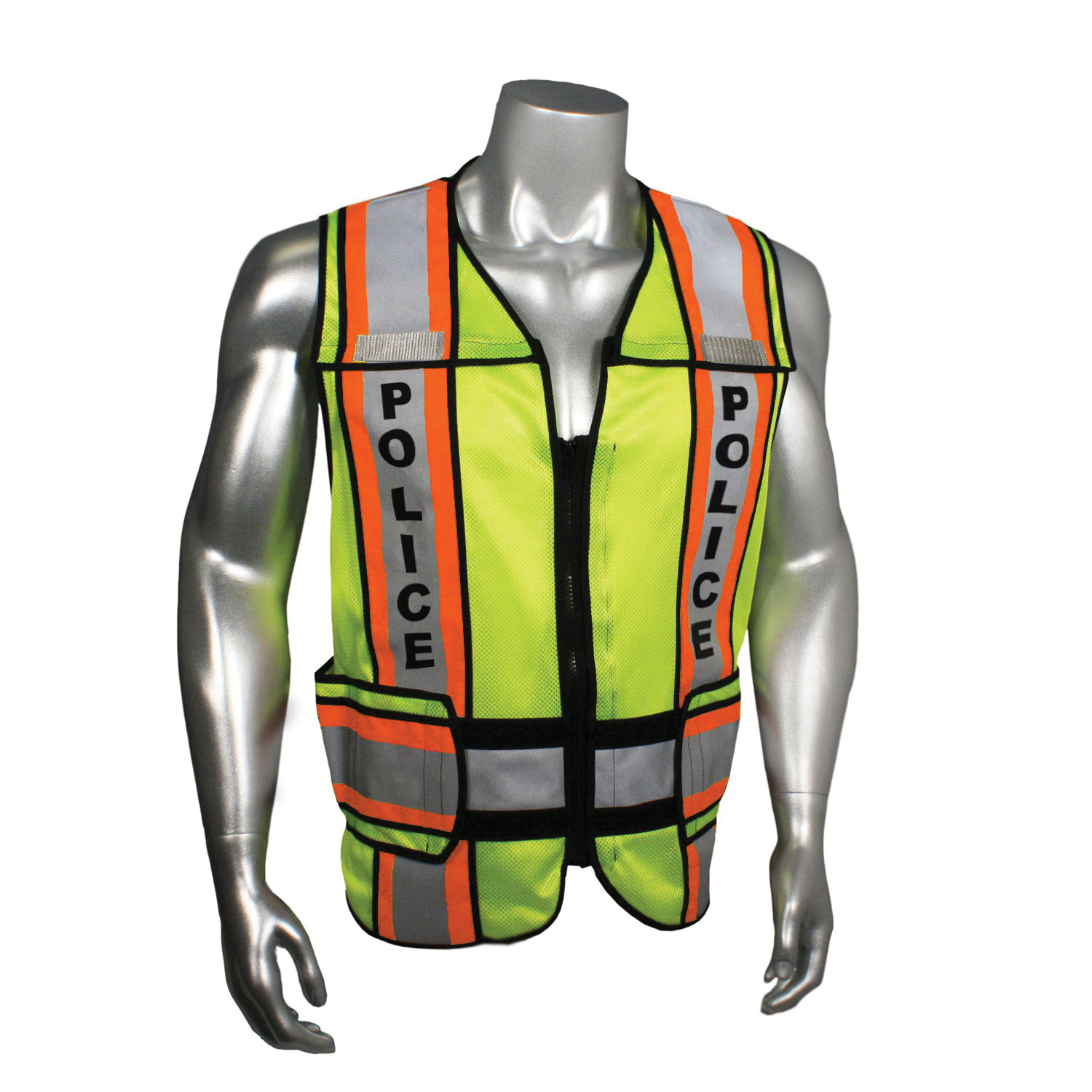 2XL-4XL GRN ORG TRIM POLICE VEST