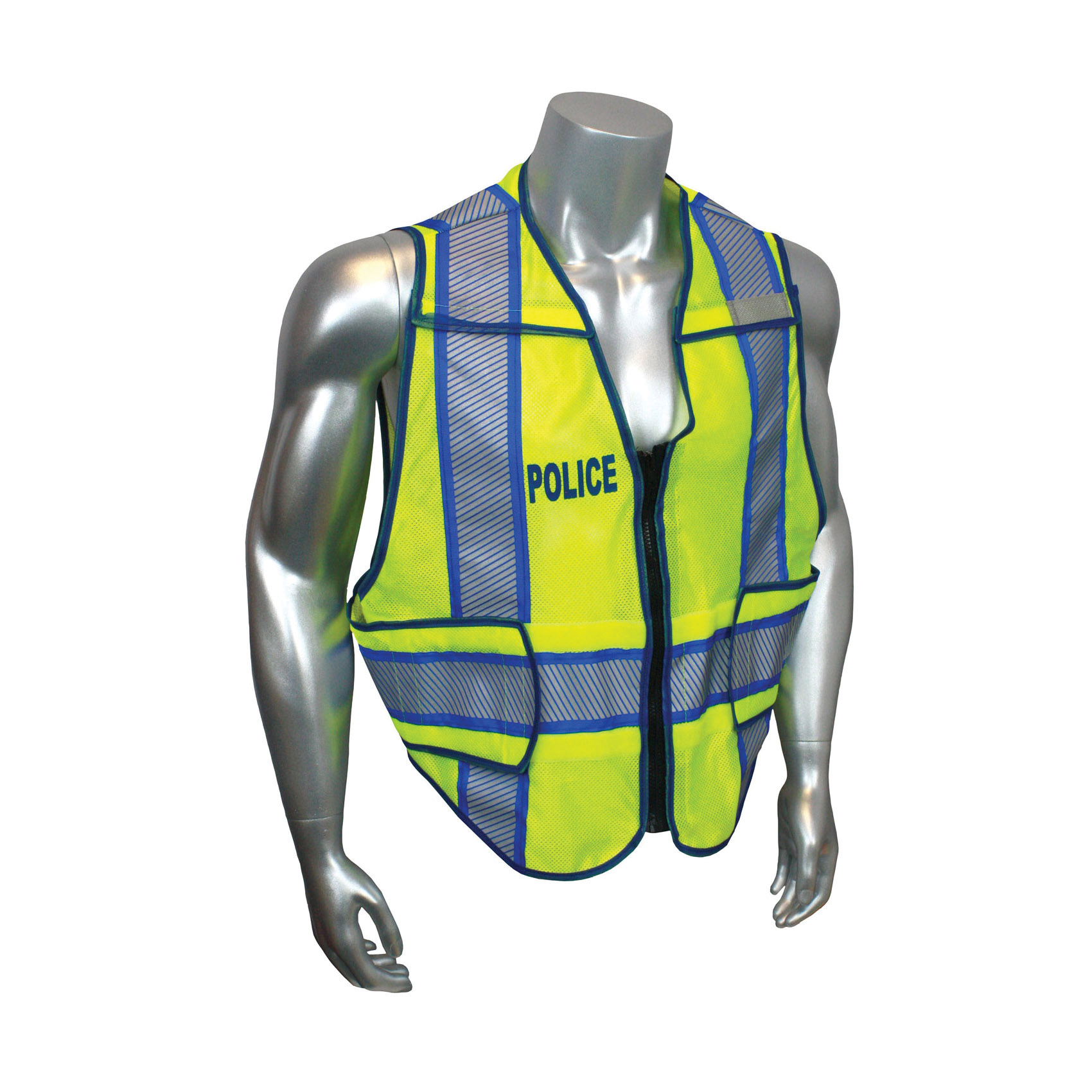 MD-XL HI-VIS GRN POLICE BREAK AWAY VEST