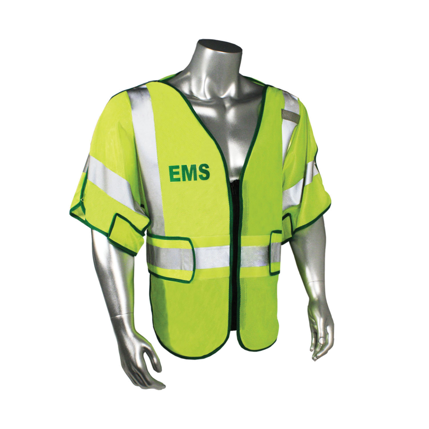 2XL-4XL HI-VIS GRN EMS VEST