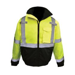 LG GRN/BLK QUILTED BOMBER JACKET
