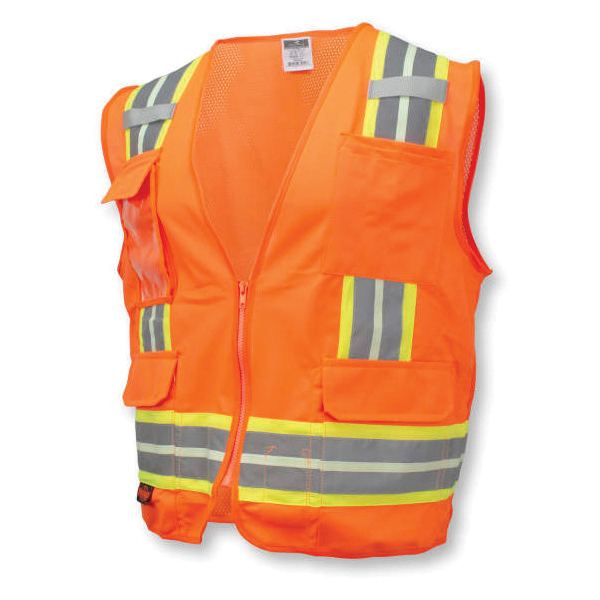 2XL ORG SURVEYOR GLOW-IN-THE-DARK VEST