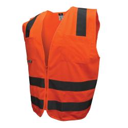 5XL HI-VIS ORG STD CLASS2 SOLID VEST
