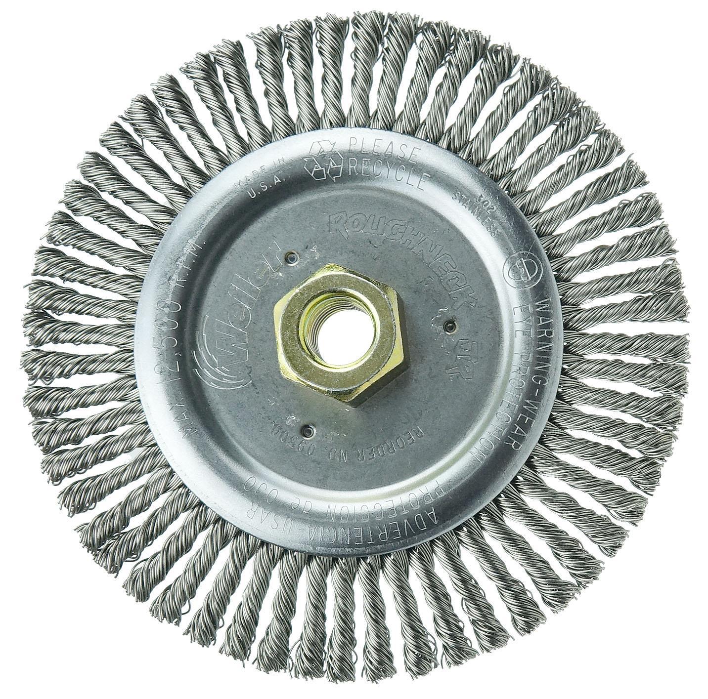 6IN RN JR ROOT BRUSH .020 SS 5/8-11
