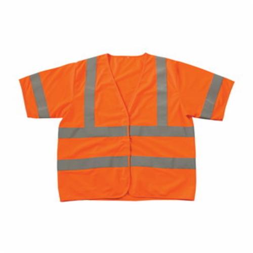 2XL/3XL HI-VIS ORG CLS3 SOLID VEST