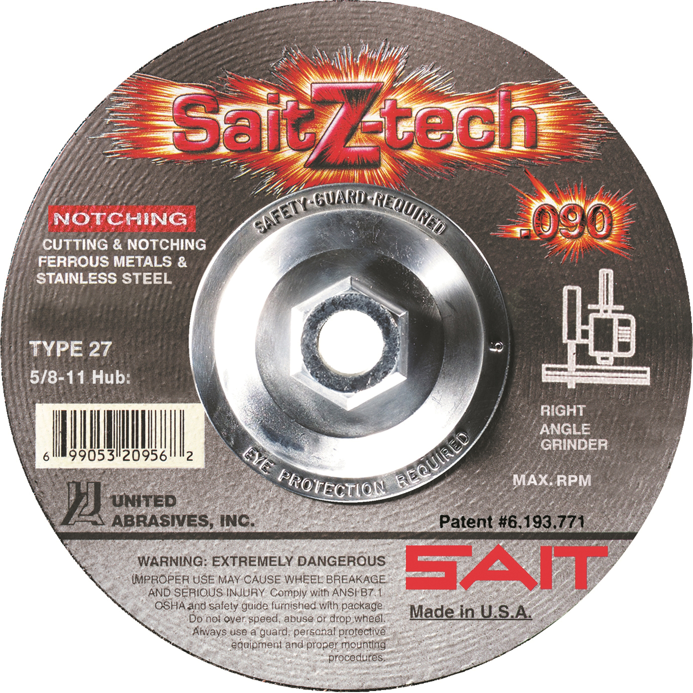 DT 4-1/2x.090x5/8-11 Z-TECH