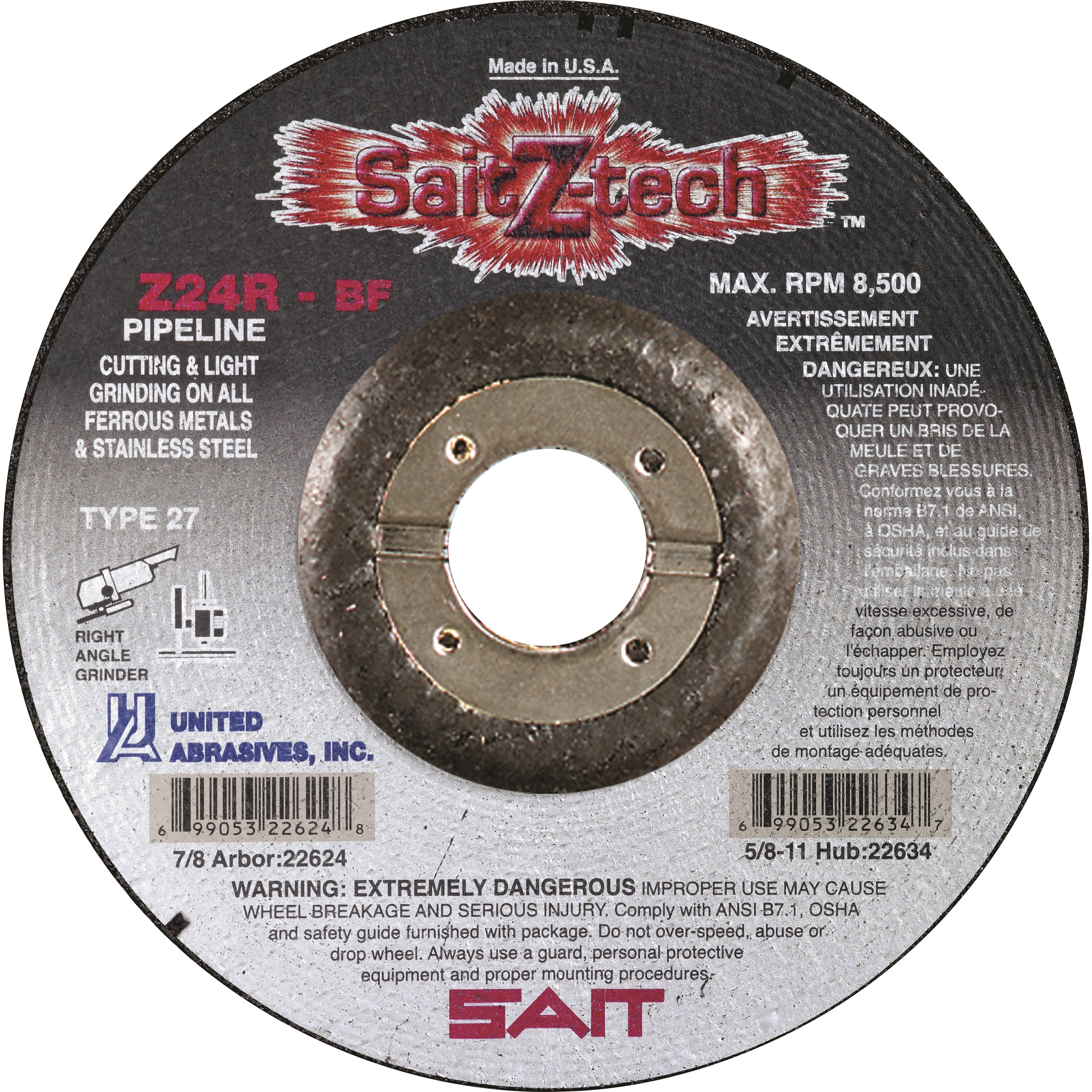 DT 4-1/2x3/32x5/8-11 Z-TECH