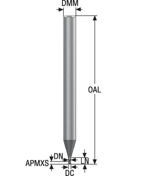 .30MM 2FL BN .024 RCH CARBIDE END MILL