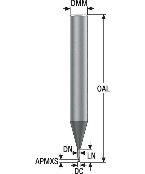 .80MM 2FL BN .098 RCH CARBIDE END MILL