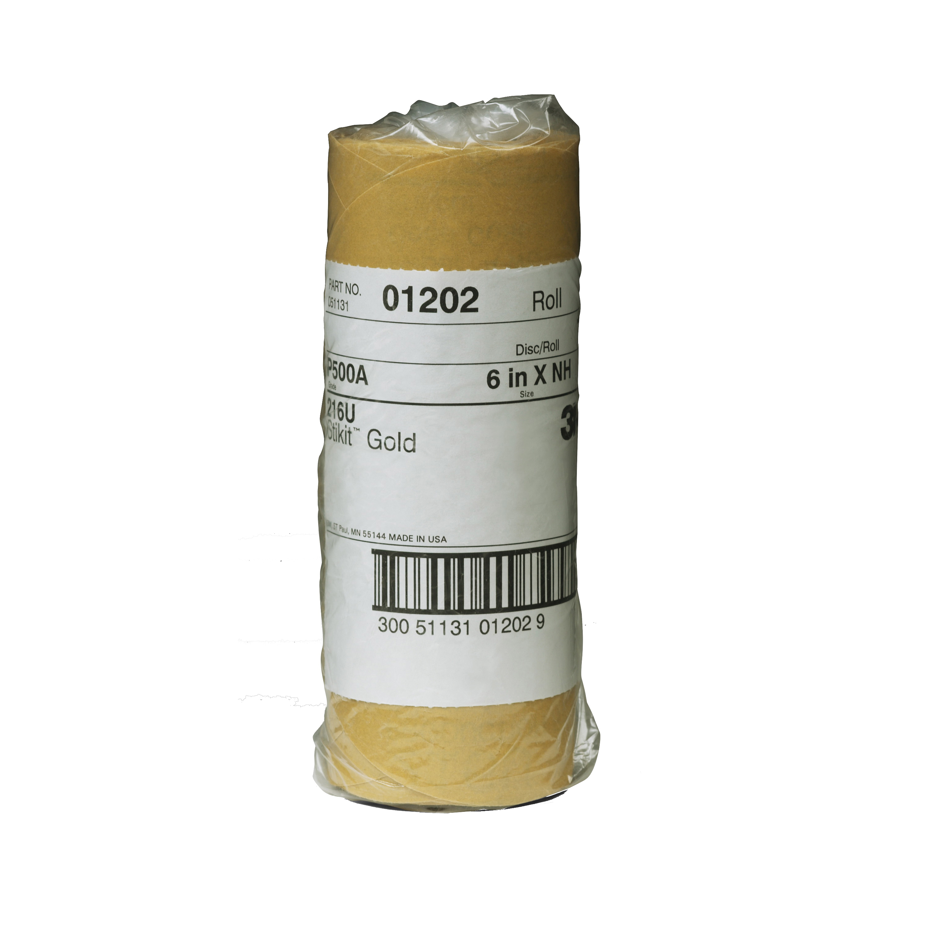 3M 6IN P500A STIKIT GOLD DISC ROLL