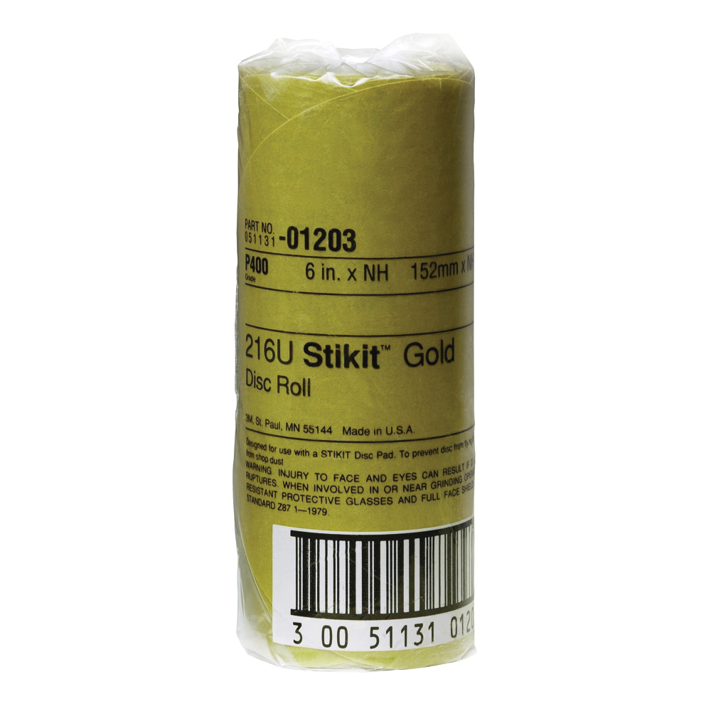 3M 6IN P400A STIKIT GOLD DISC ROLL